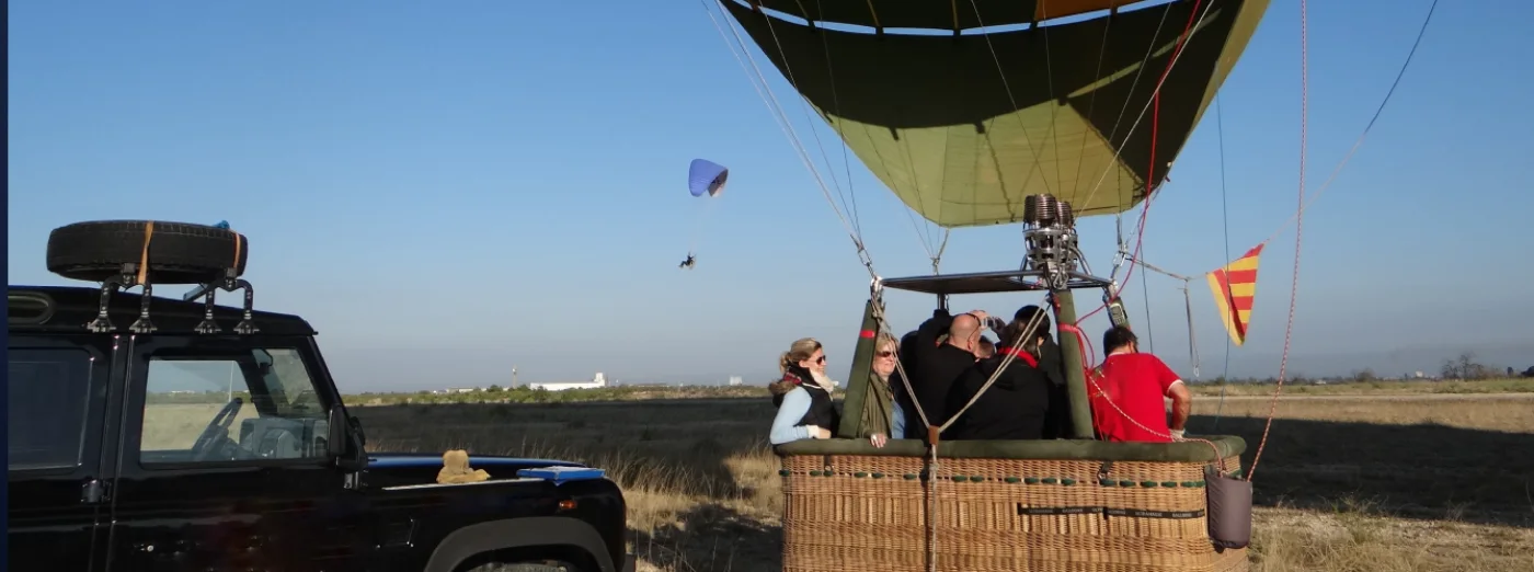 Professionals enjoying a hot air balloon ride during a corporate incentive program